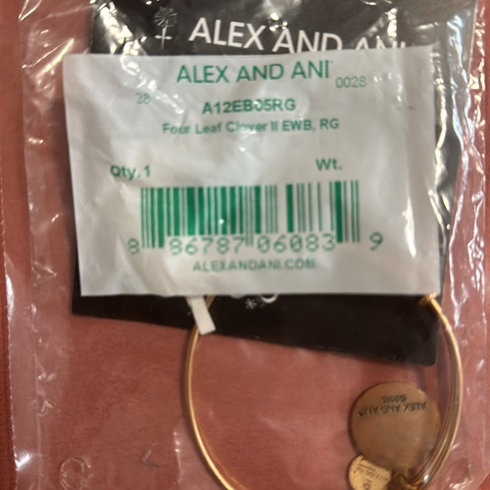 Alex And Ani Four Leaf CloverII Gold Sealed New - Picture 4 of 4